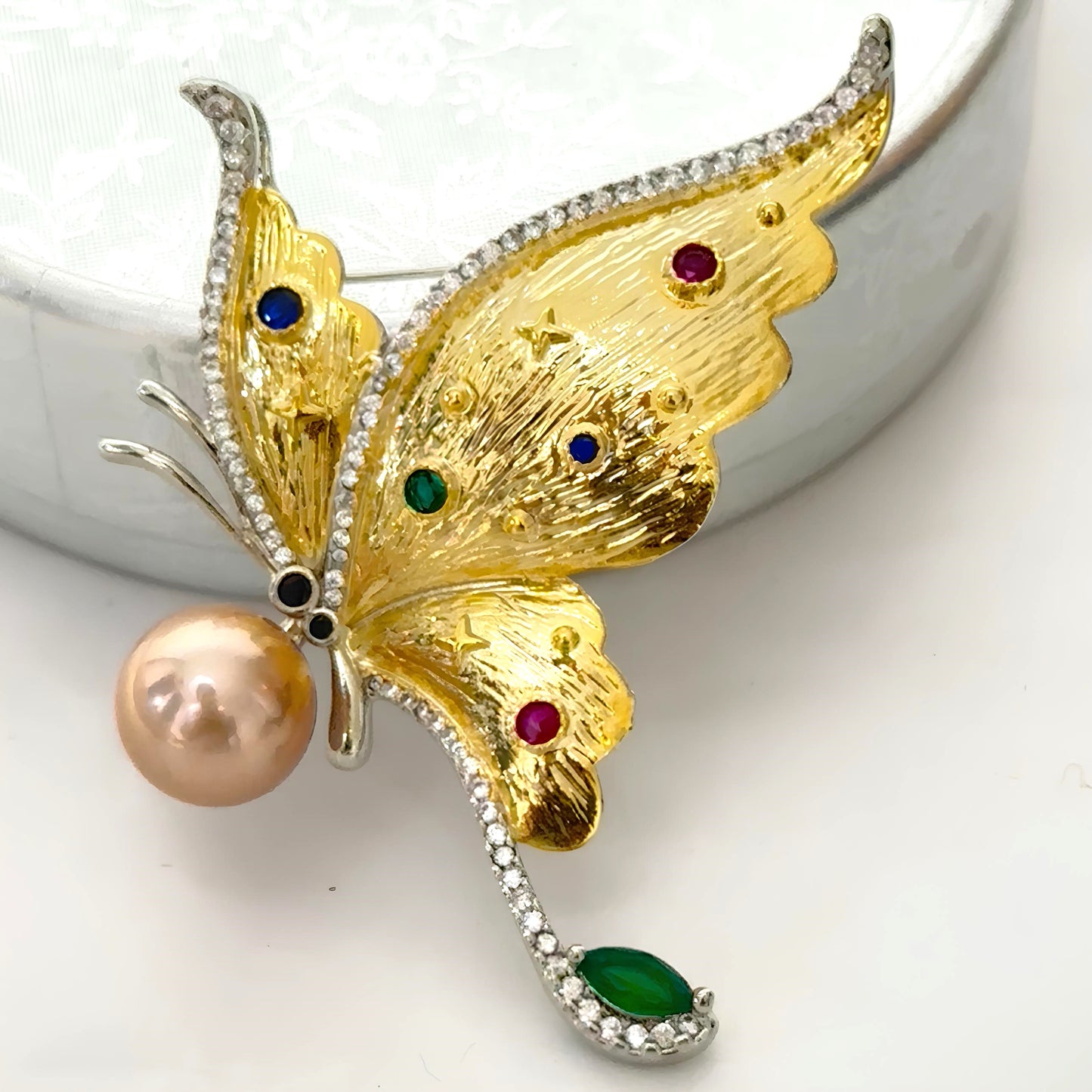 Golden Butterfly Brooch