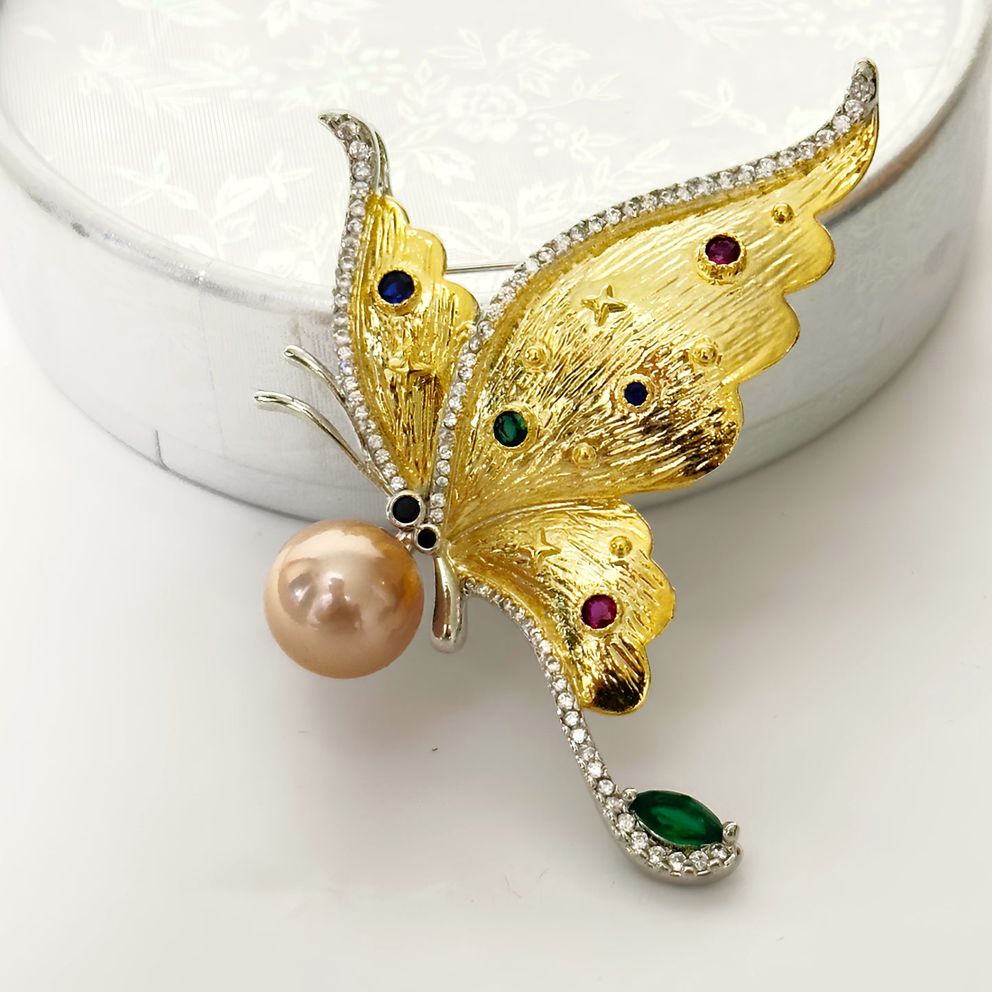 Golden Butterfly Brooch
