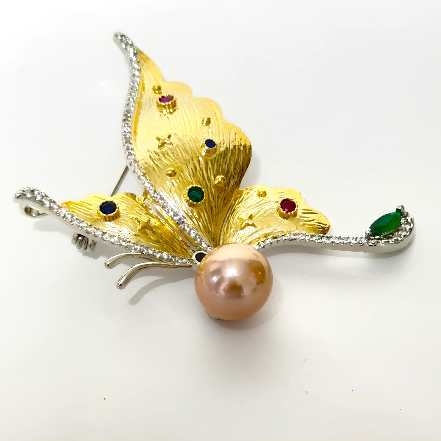 Golden Butterfly Brooch