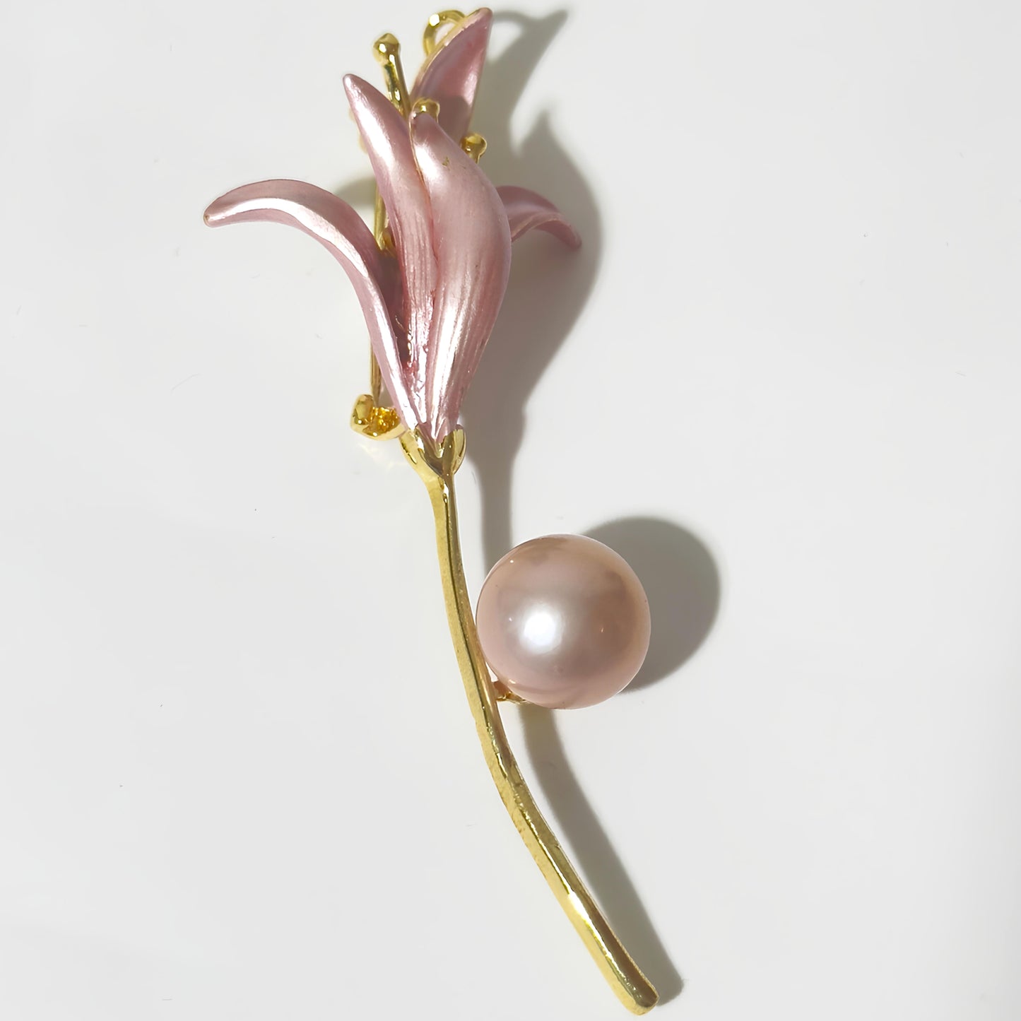 Pink Lily Brooch