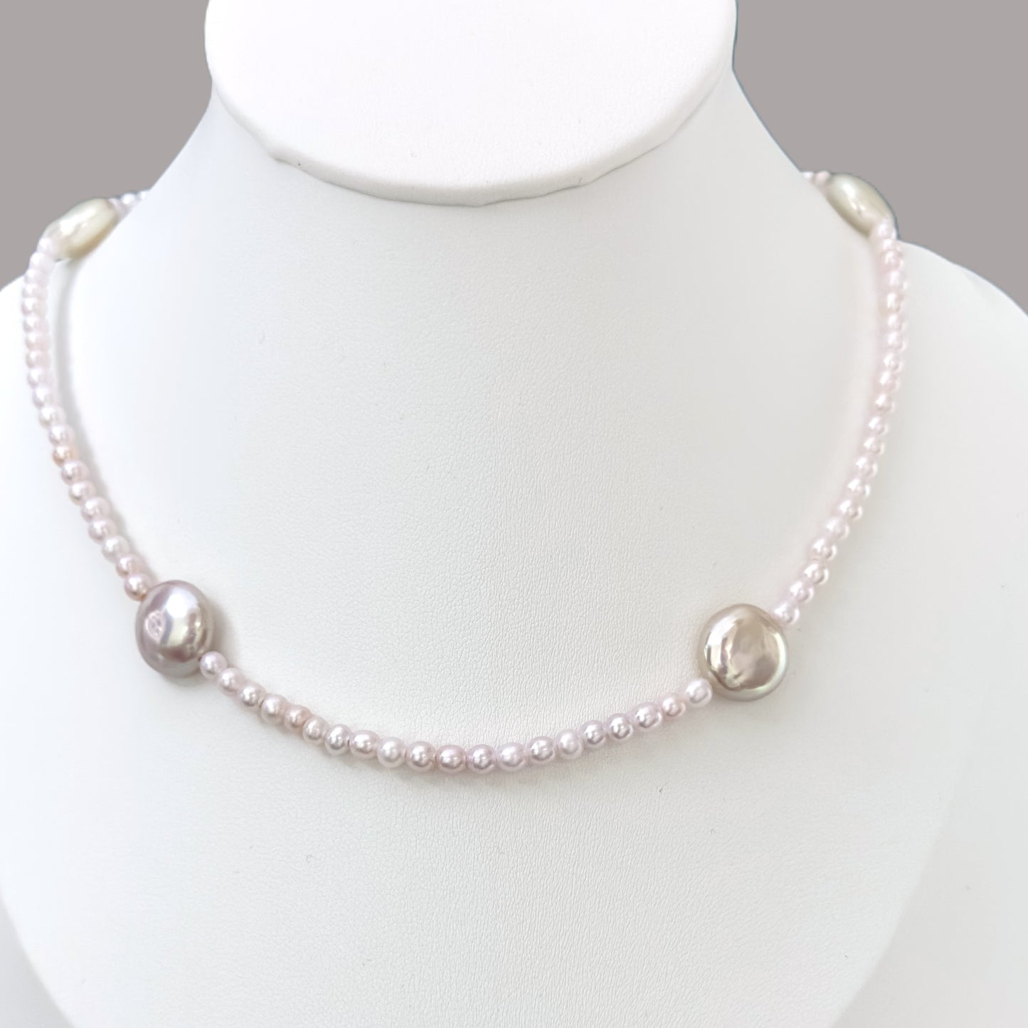 Sakura Pink Baroque Pearl Necklace