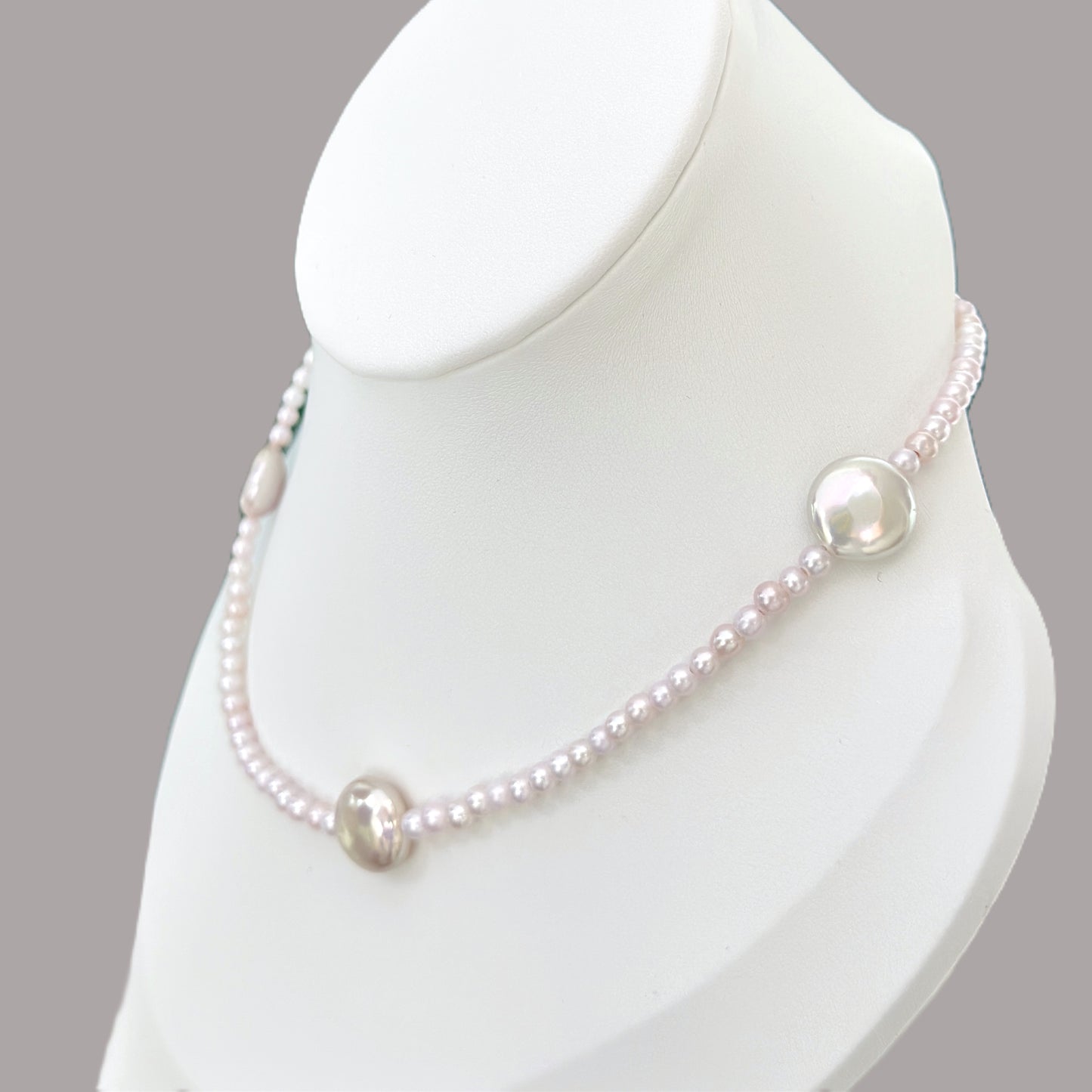 Sakura Pink Baroque Pearl Necklace
