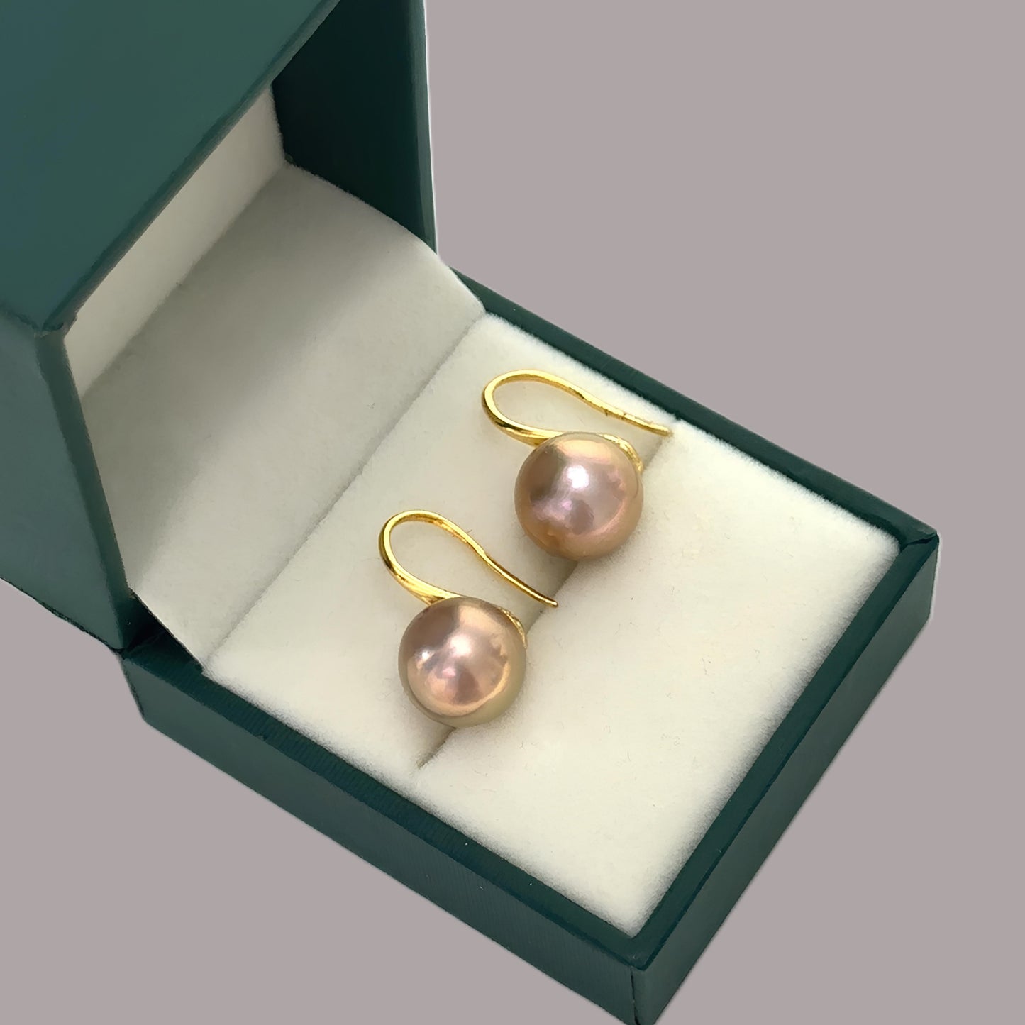 Golden High Heel Pearl Earrings