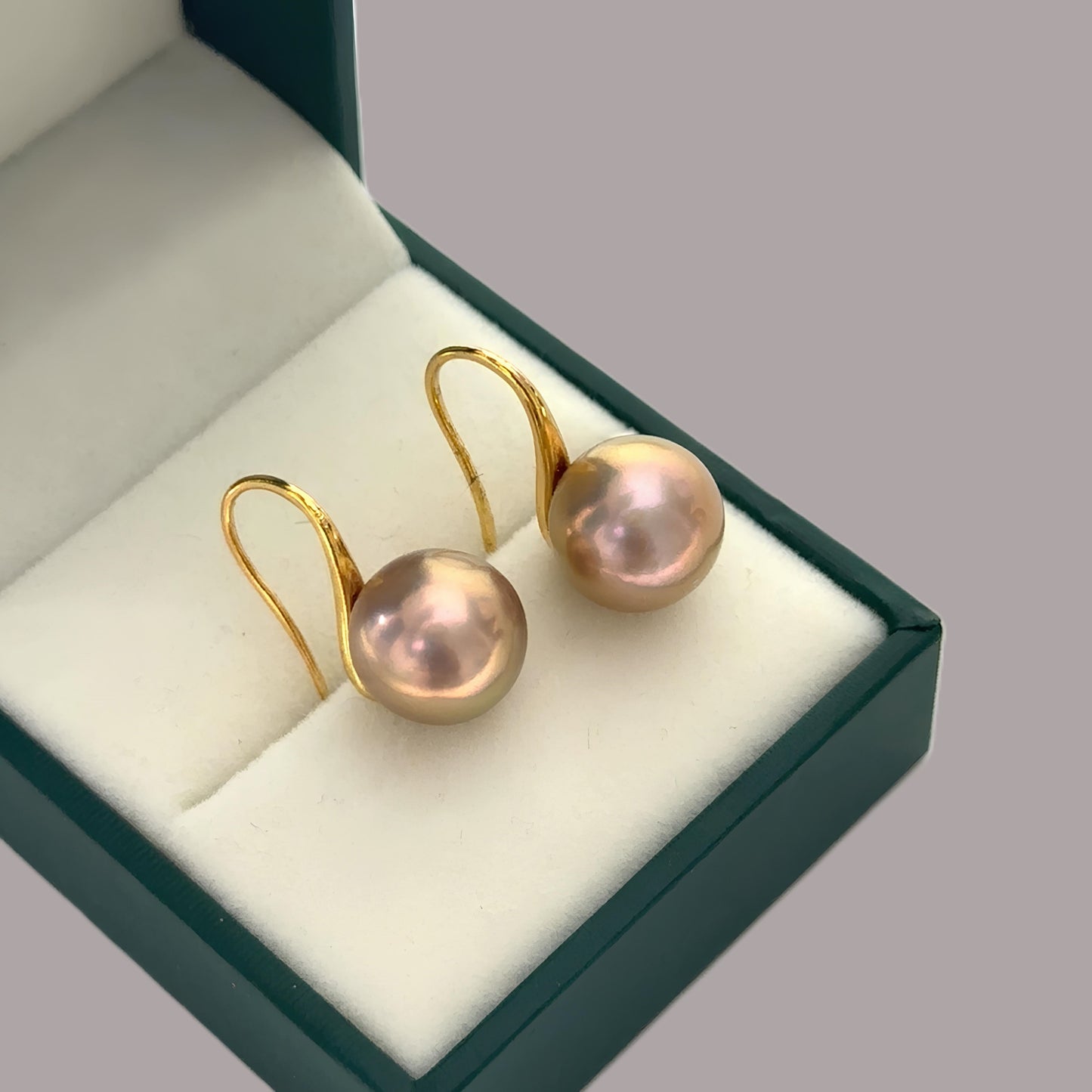 Golden High Heel Pearl Earrings