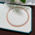 Elegant Iridescent Orange 6.5mm Freshwater Pearl Necklace