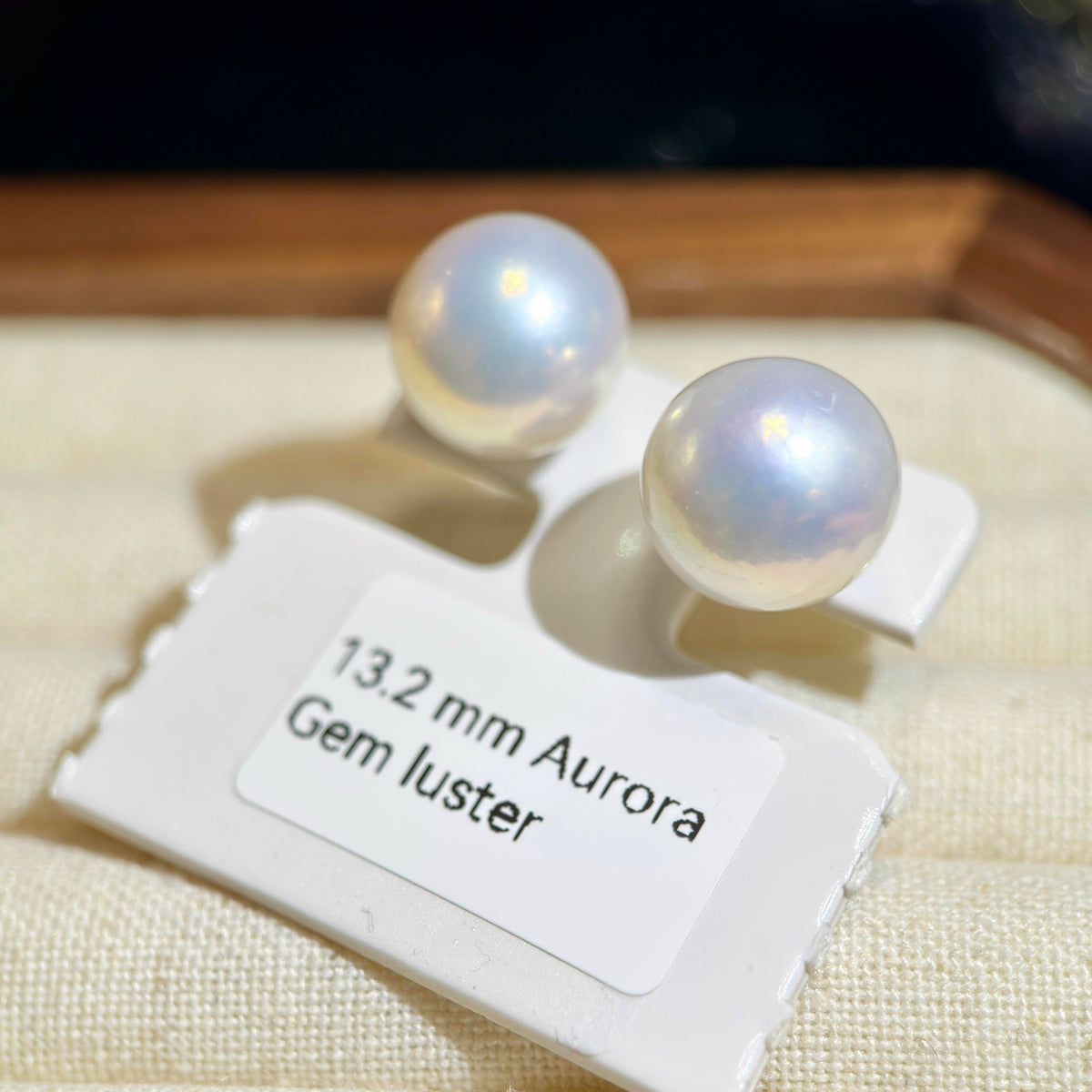13.2mm White Pearl Stud Earrings – Aurora Luster Minimalist Large Pearls