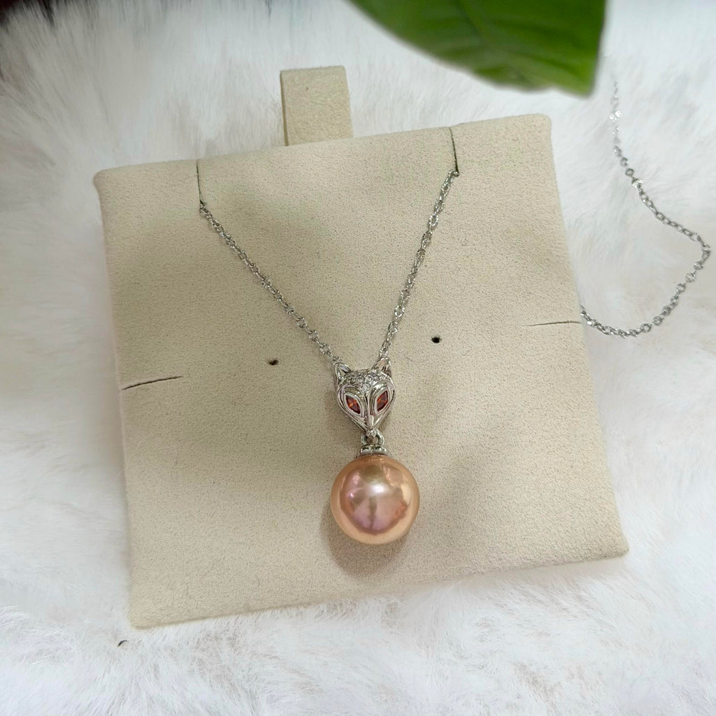 Silver & Gold Fox with Natural Freshwater Pearls