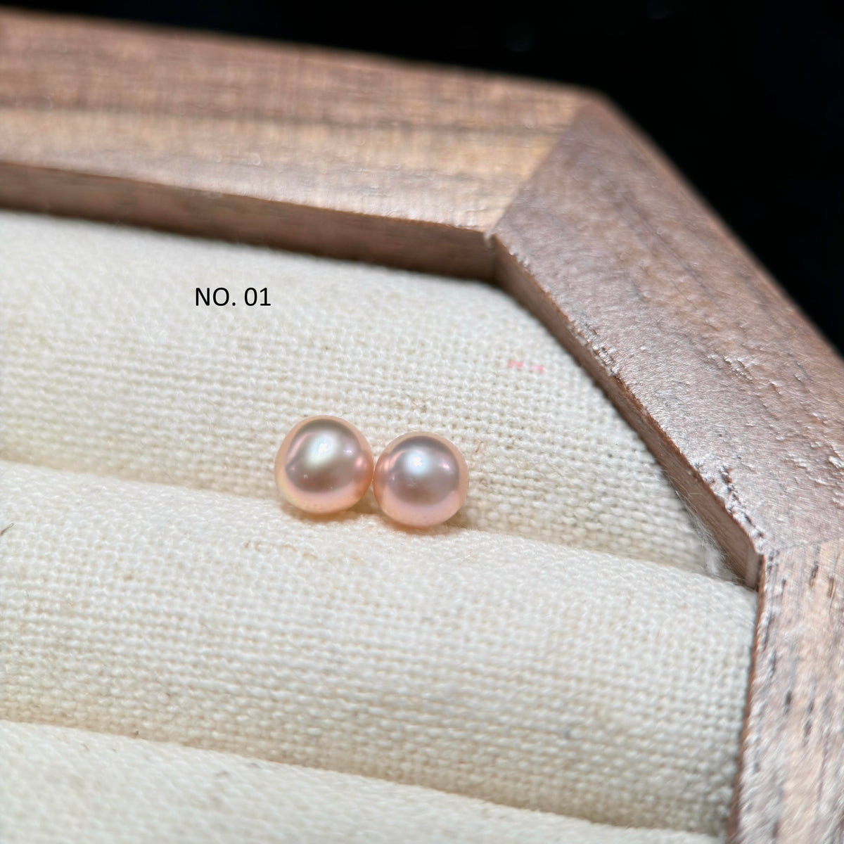 5mm Metallic Orange Freshwater Pearl Stud Earrings