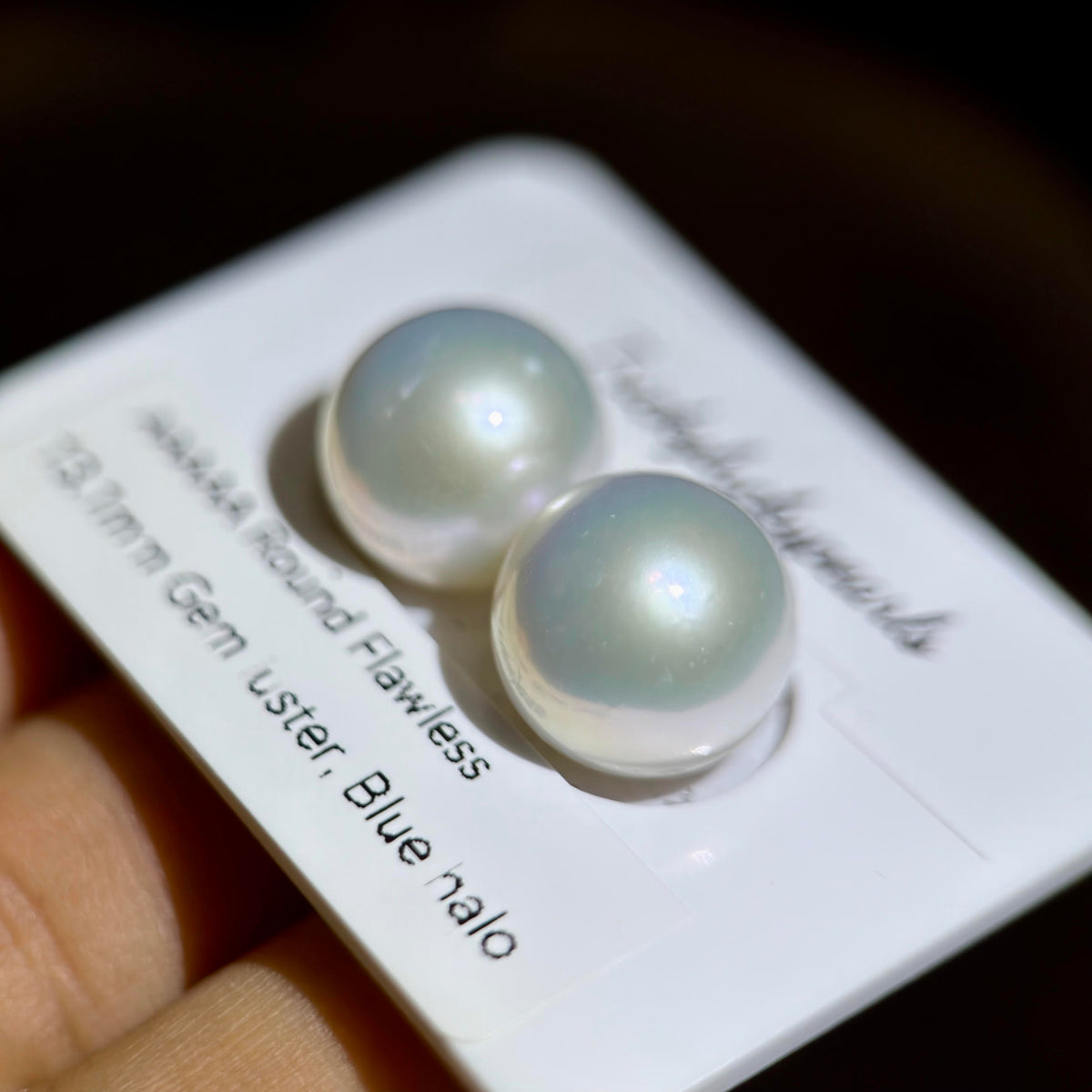 Large near-round freshwater pearl earrings.