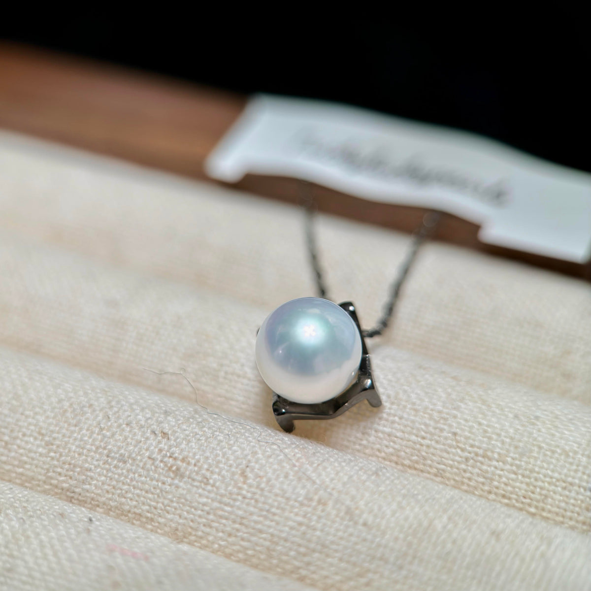 Blue Halo Pearl Ring & Pendant Set