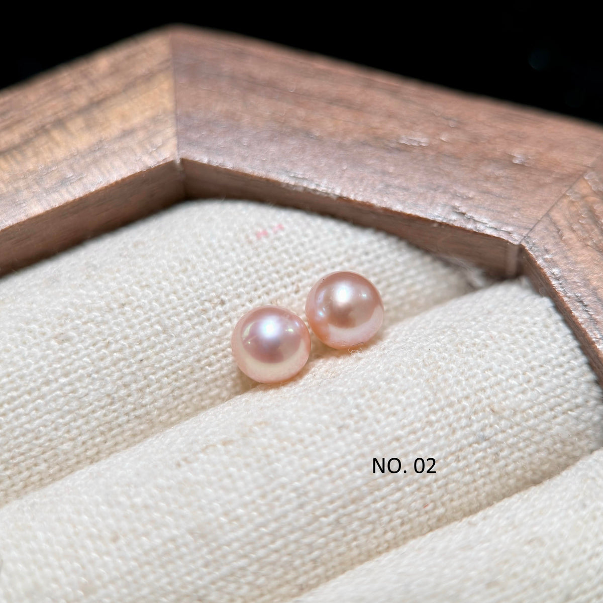 5mm Metallic Orange Freshwater Pearl Stud Earrings