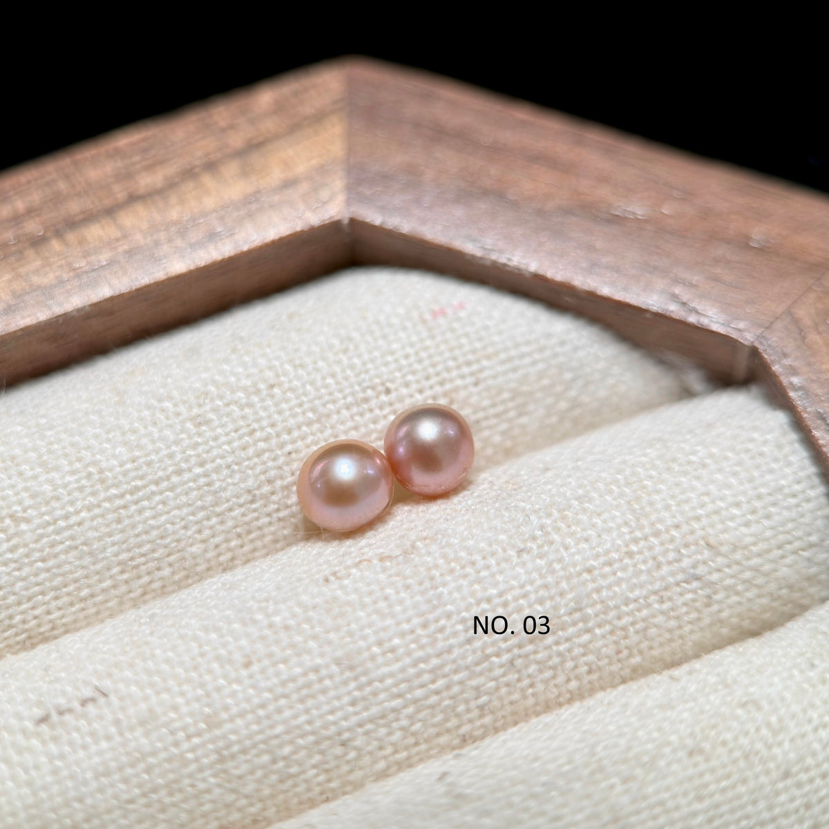 5mm Metallic Orange Freshwater Pearl Stud Earrings