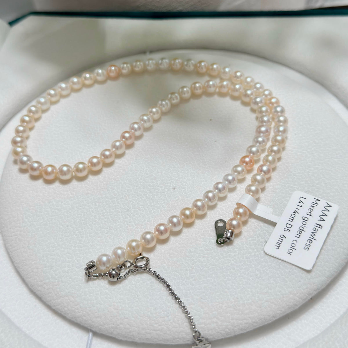 Elegant white freshwater pearl strand suitable for everyday and occasion wear.

