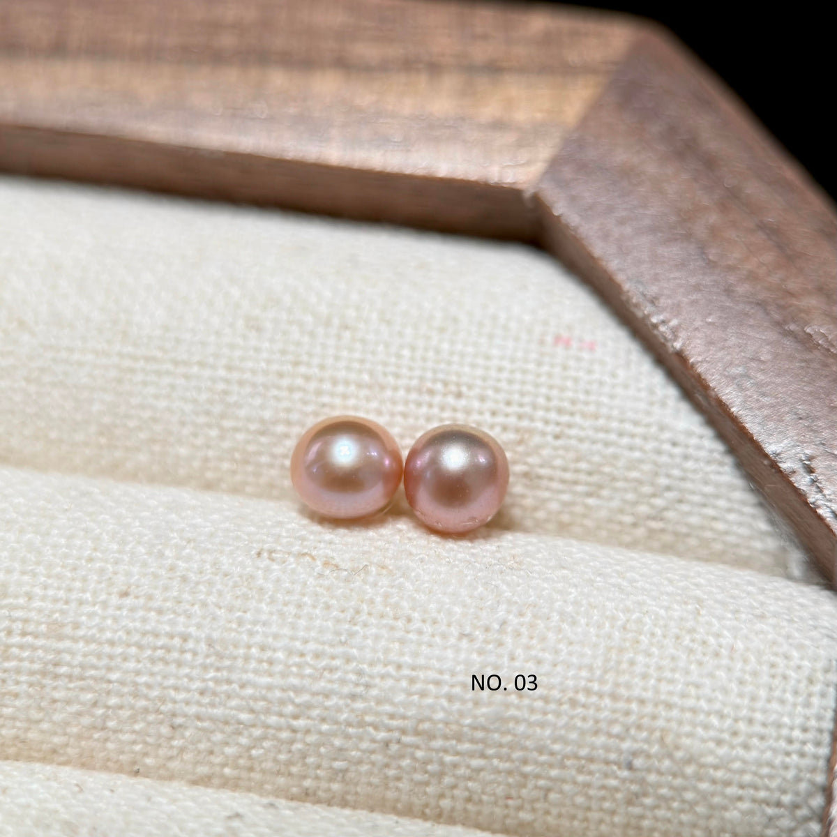 5mm Metallic Orange Freshwater Pearl Stud Earrings