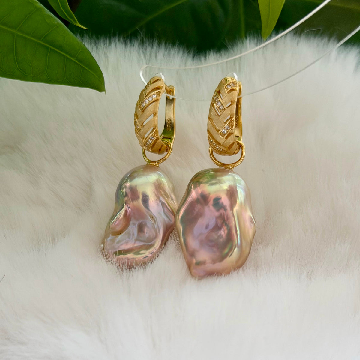 23 mm freshwater pearl earrings with a versatile convertible design.