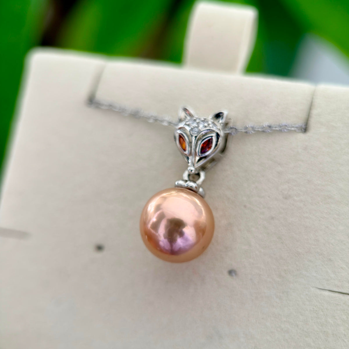 Silver & Gold Fox with Natural Freshwater Pearls