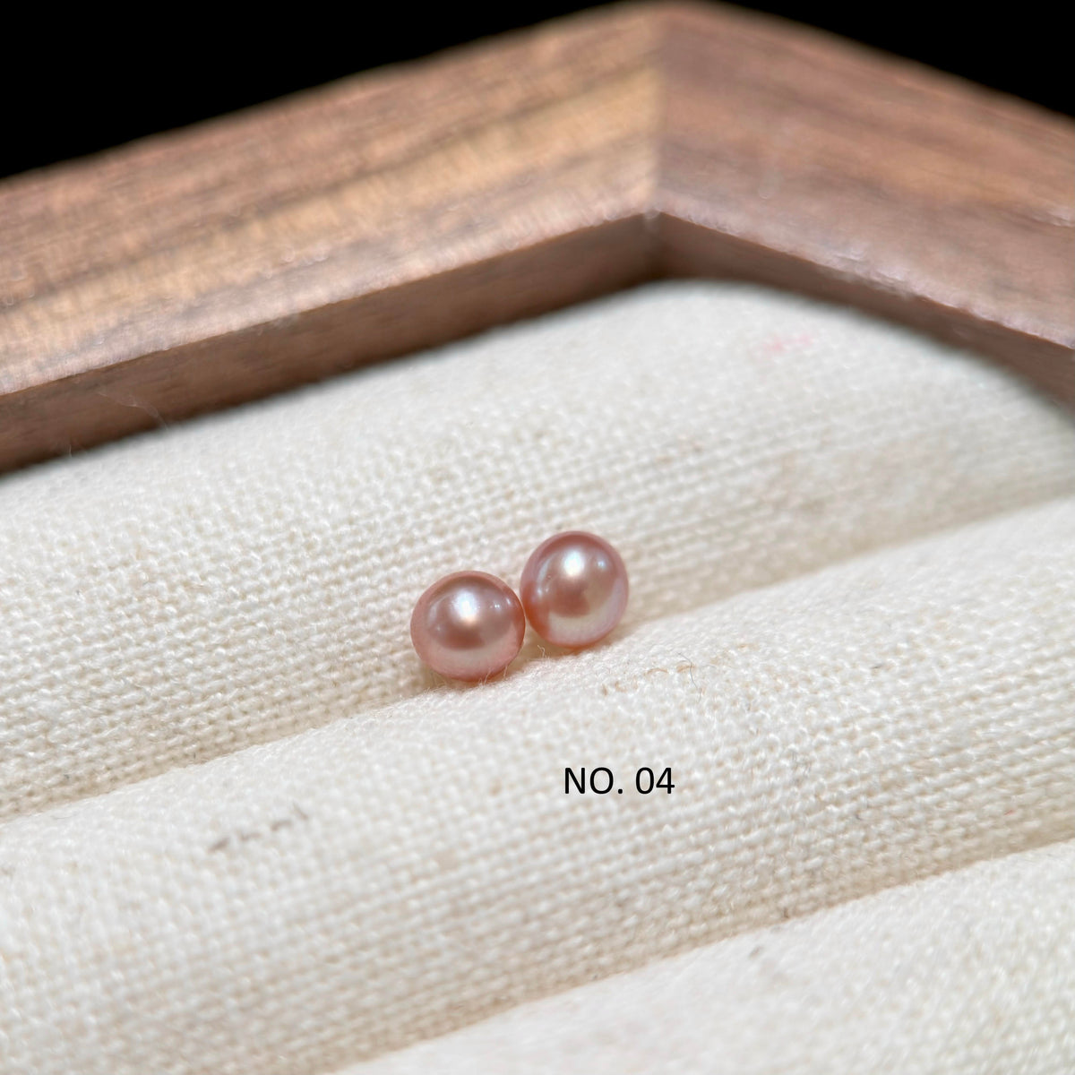 5mm Metallic Orange Freshwater Pearl Stud Earrings