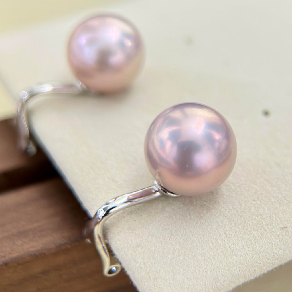 12mm Soft Pink Pearl Clip-On Earrings