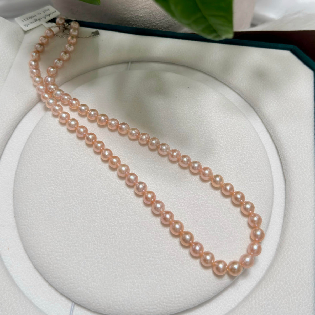 Elegant Iridescent Orange 6.5mm Freshwater Pearl Necklace
