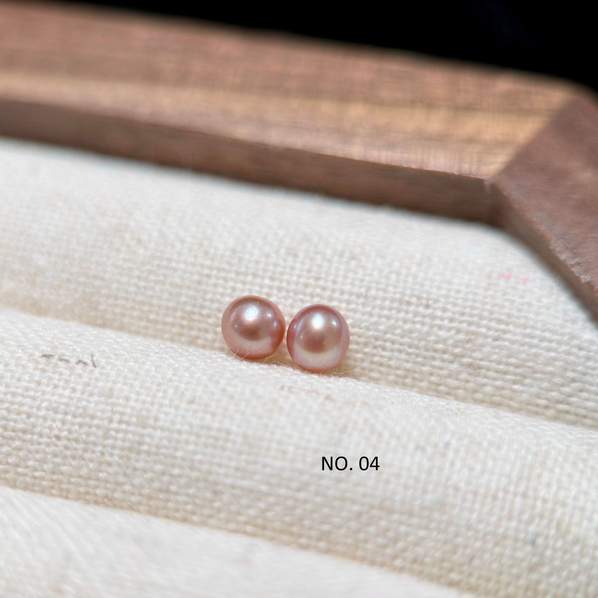 5mm Metallic Orange Freshwater Pearl Stud Earrings