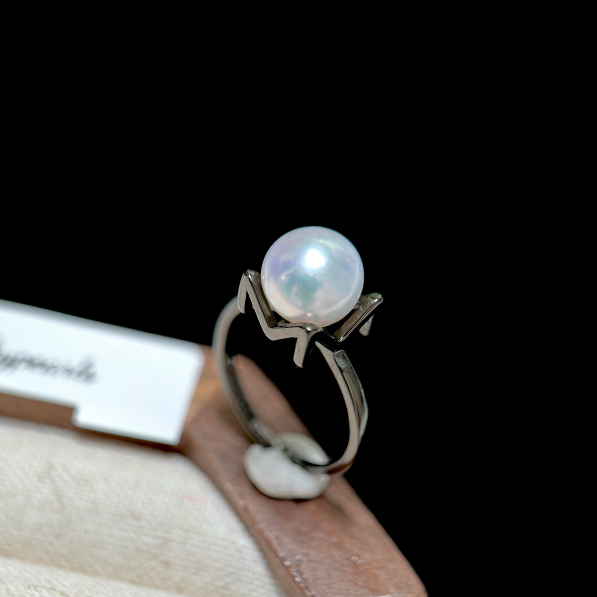 Blue Halo Pearl Ring & Pendant Set