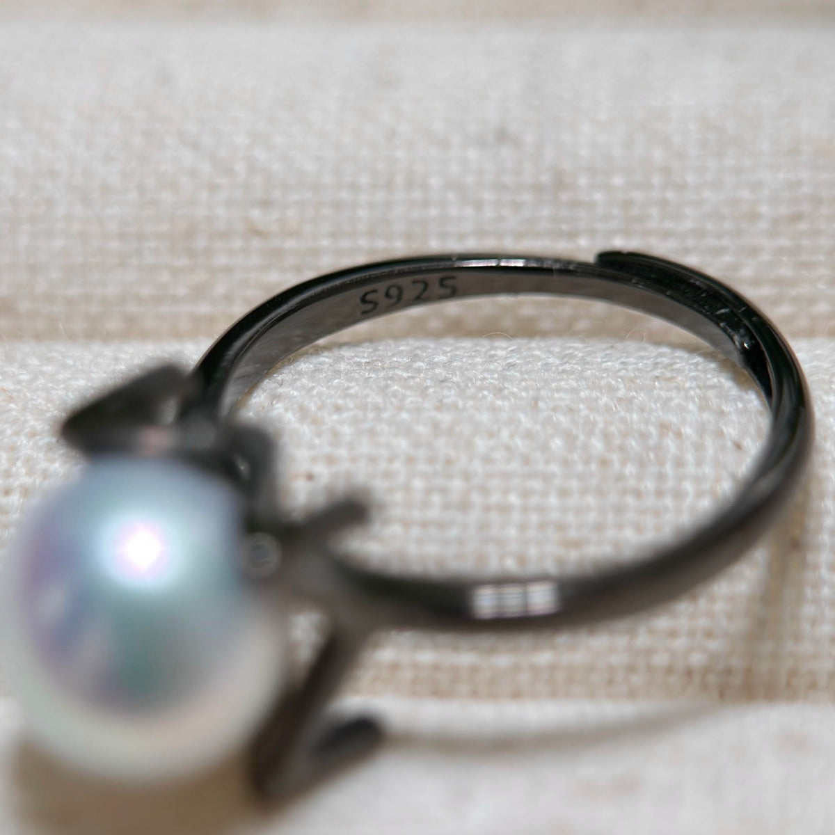 Blue Halo Pearl Ring & Pendant Set