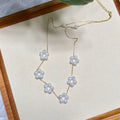Delicate Pearl Flower Jewelry Set – Necklace & Earrings