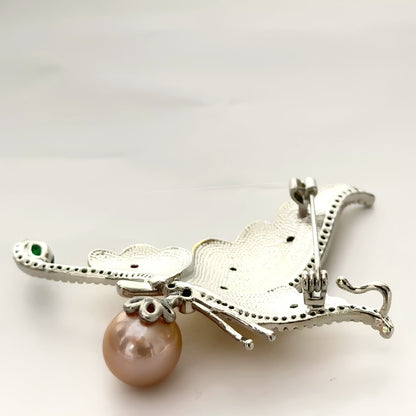 Golden Butterfly Brooch
