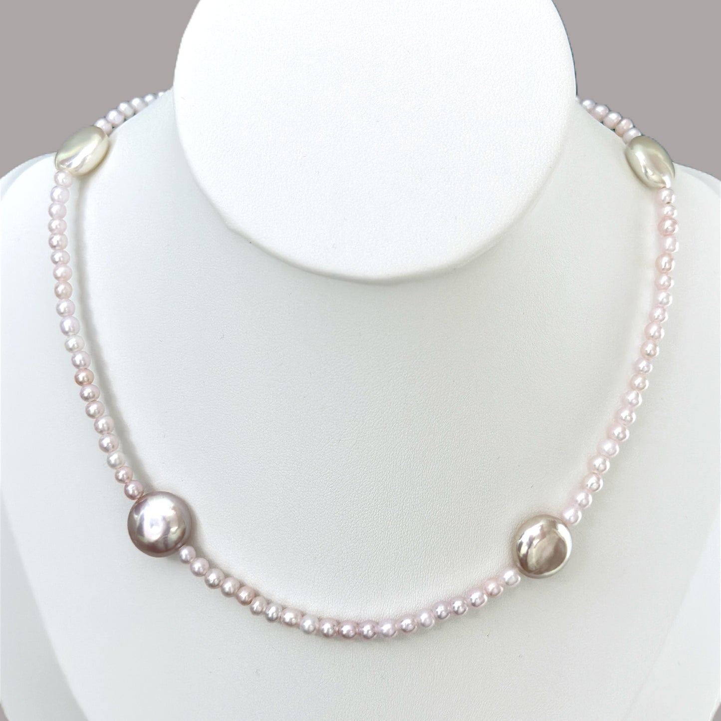 Sakura Pink Baroque Pearl Necklace