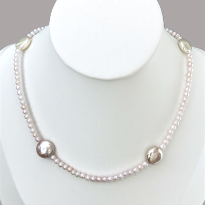 Sakura Pink Baroque Pearl Necklace