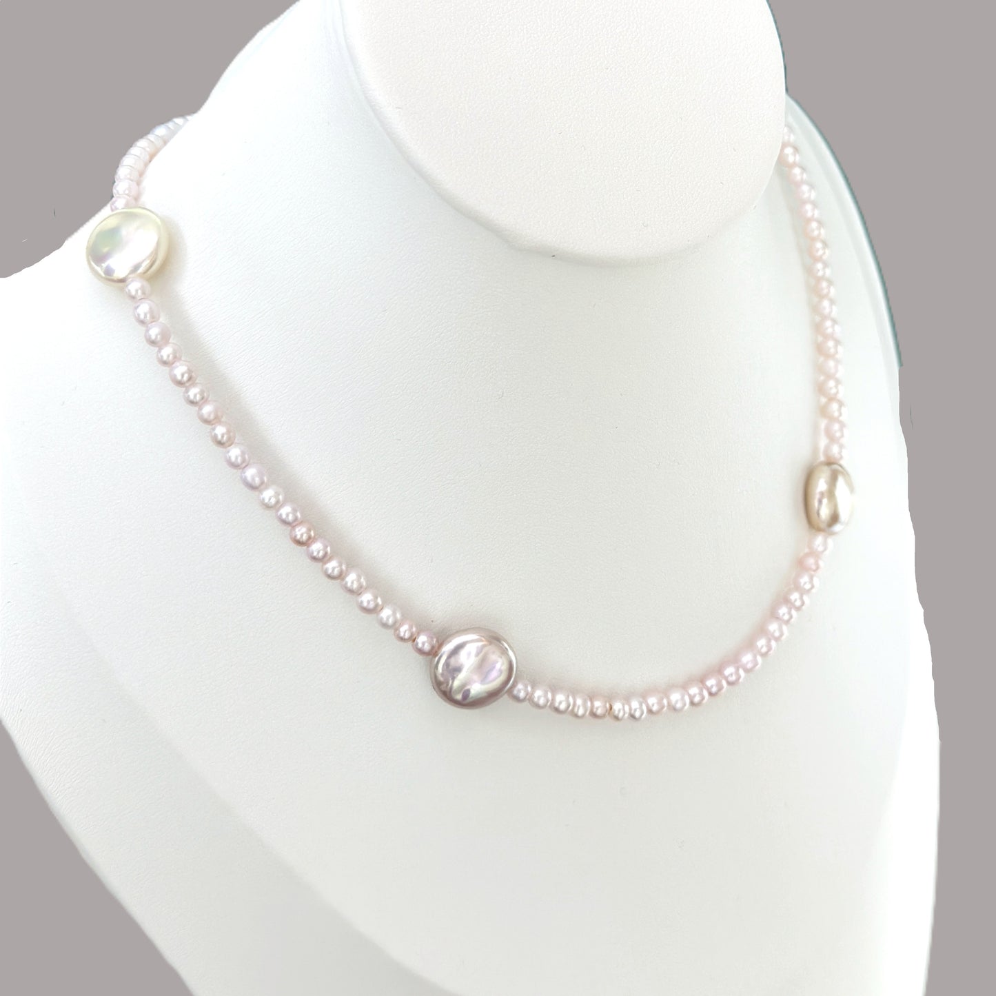 Sakura Pink Baroque Pearl Necklace