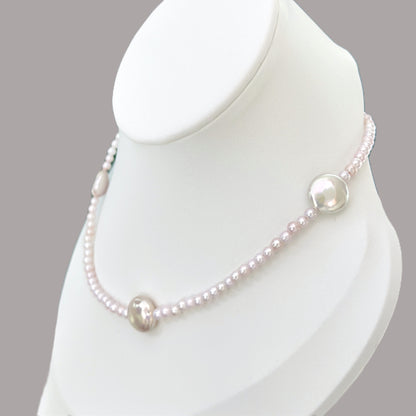 Sakura Pink Baroque Pearl Necklace