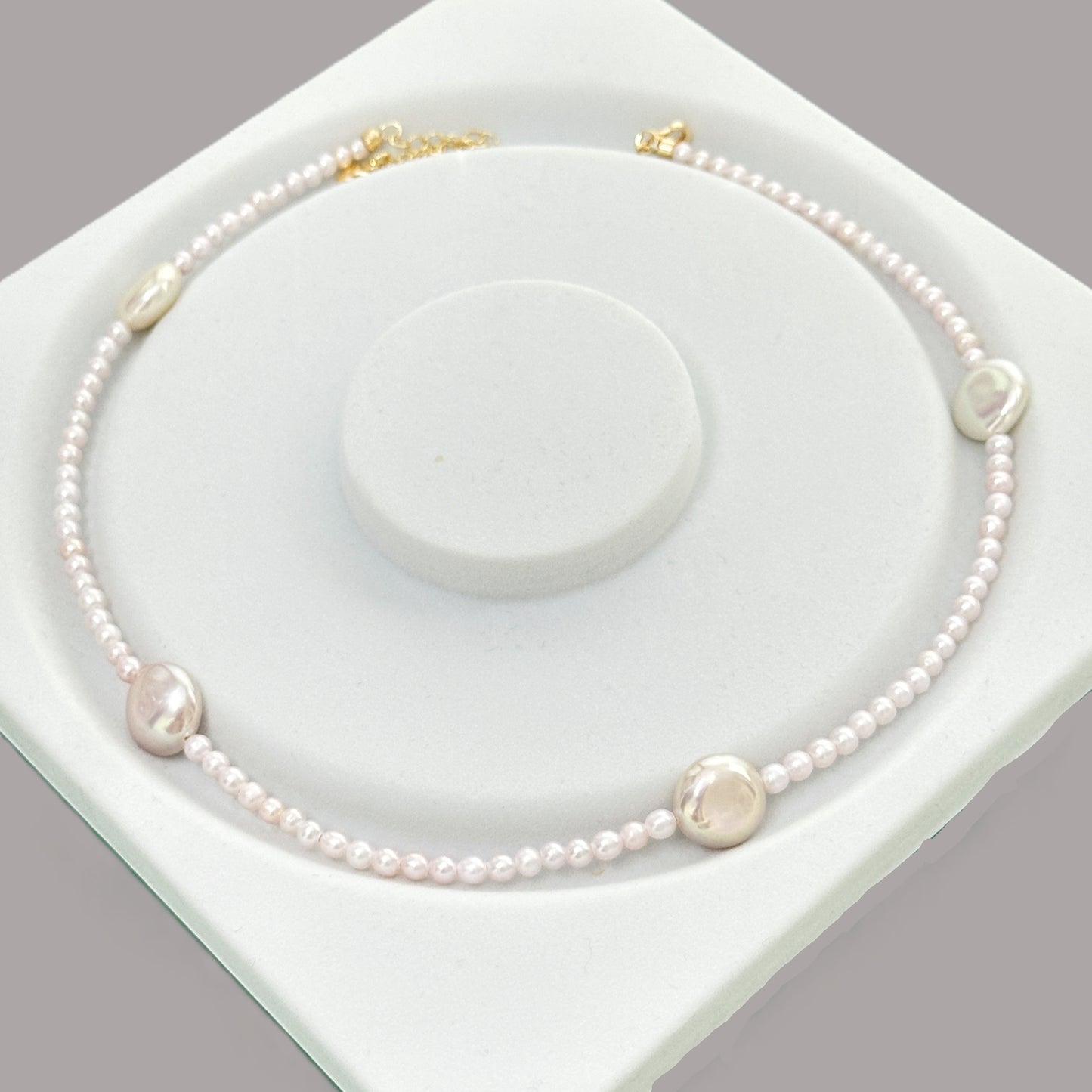 Sakura Pink Baroque Pearl Necklace
