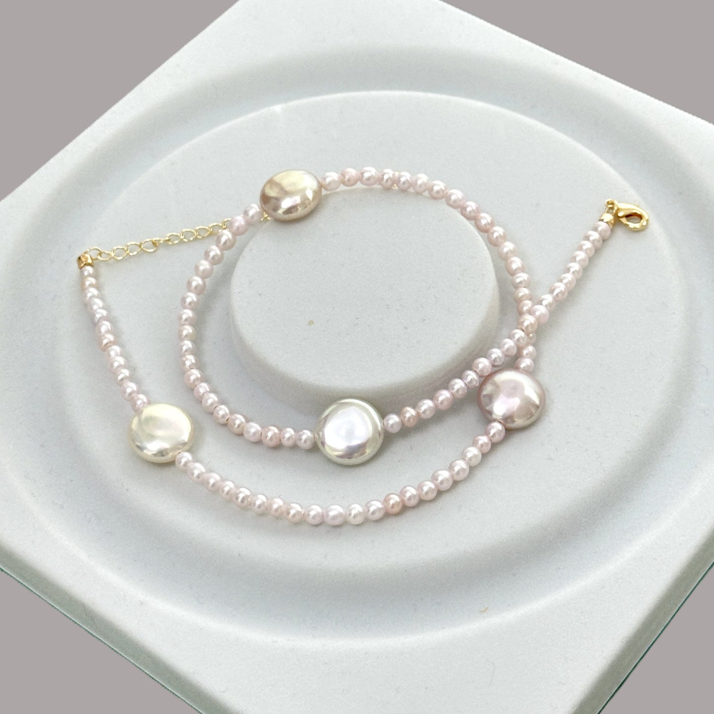 Sakura Pink Baroque Pearl Necklace