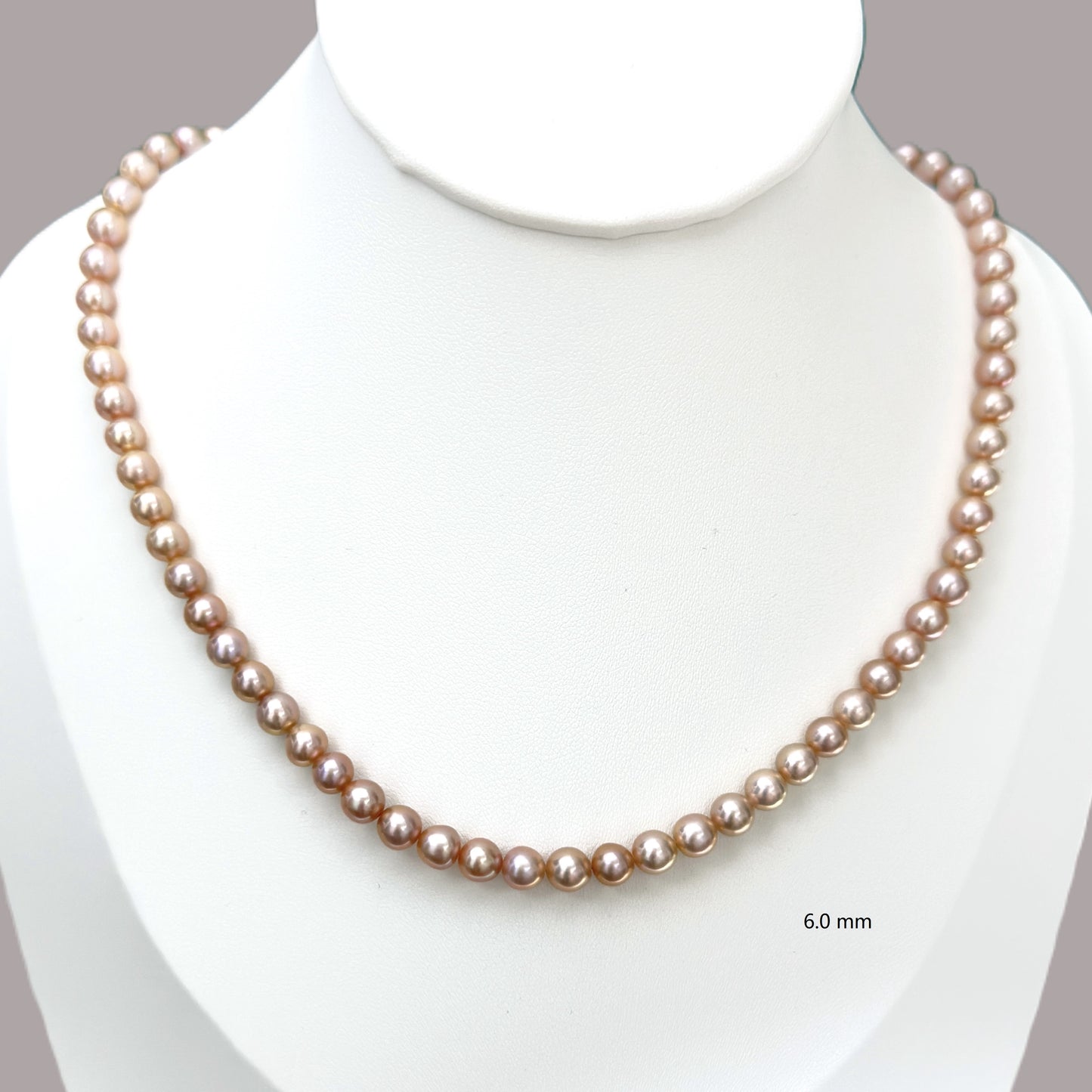 Metallic Orange Pearl Necklace