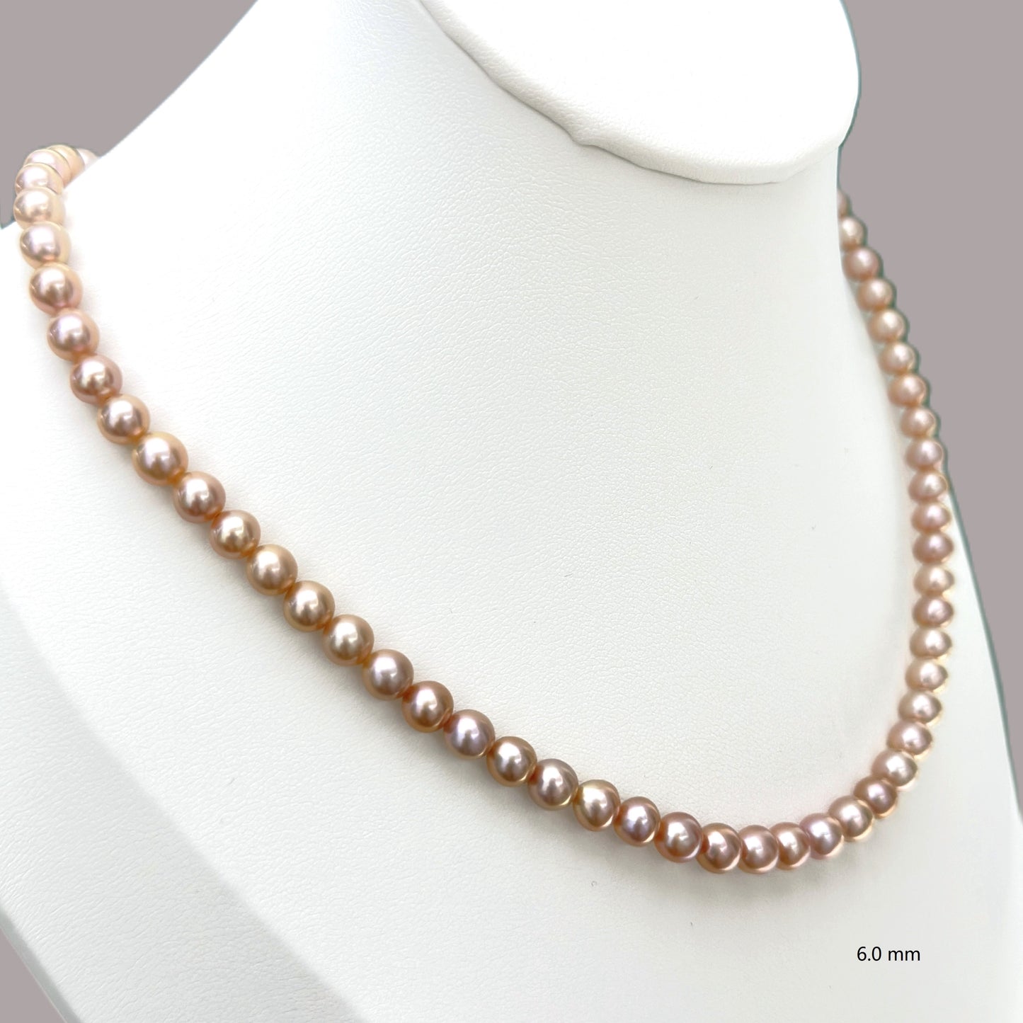 Metallic Orange Pearl Necklace