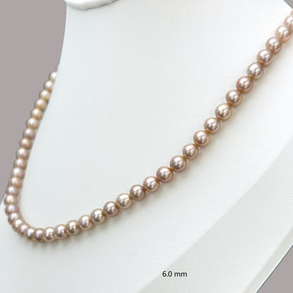 Metallic Orange Pearl Necklace