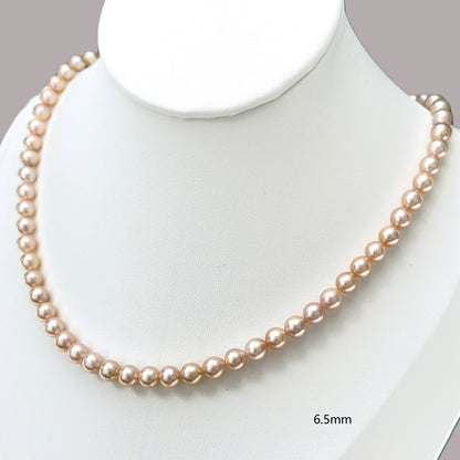 Metallic Orange Pearl Necklace