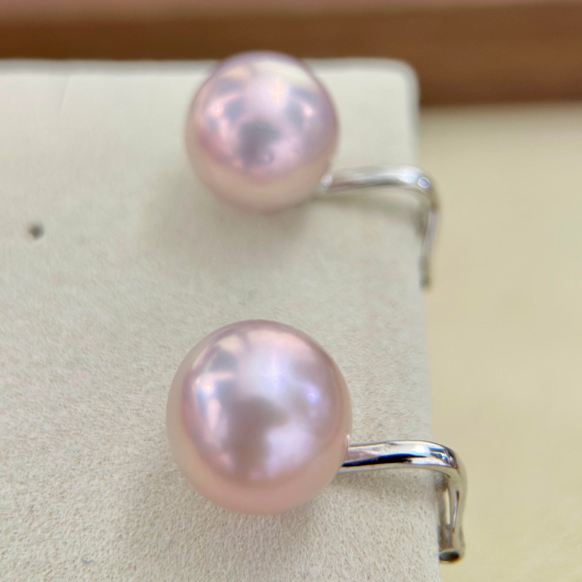 12mm Soft Pink Pearl Clip-On Earrings