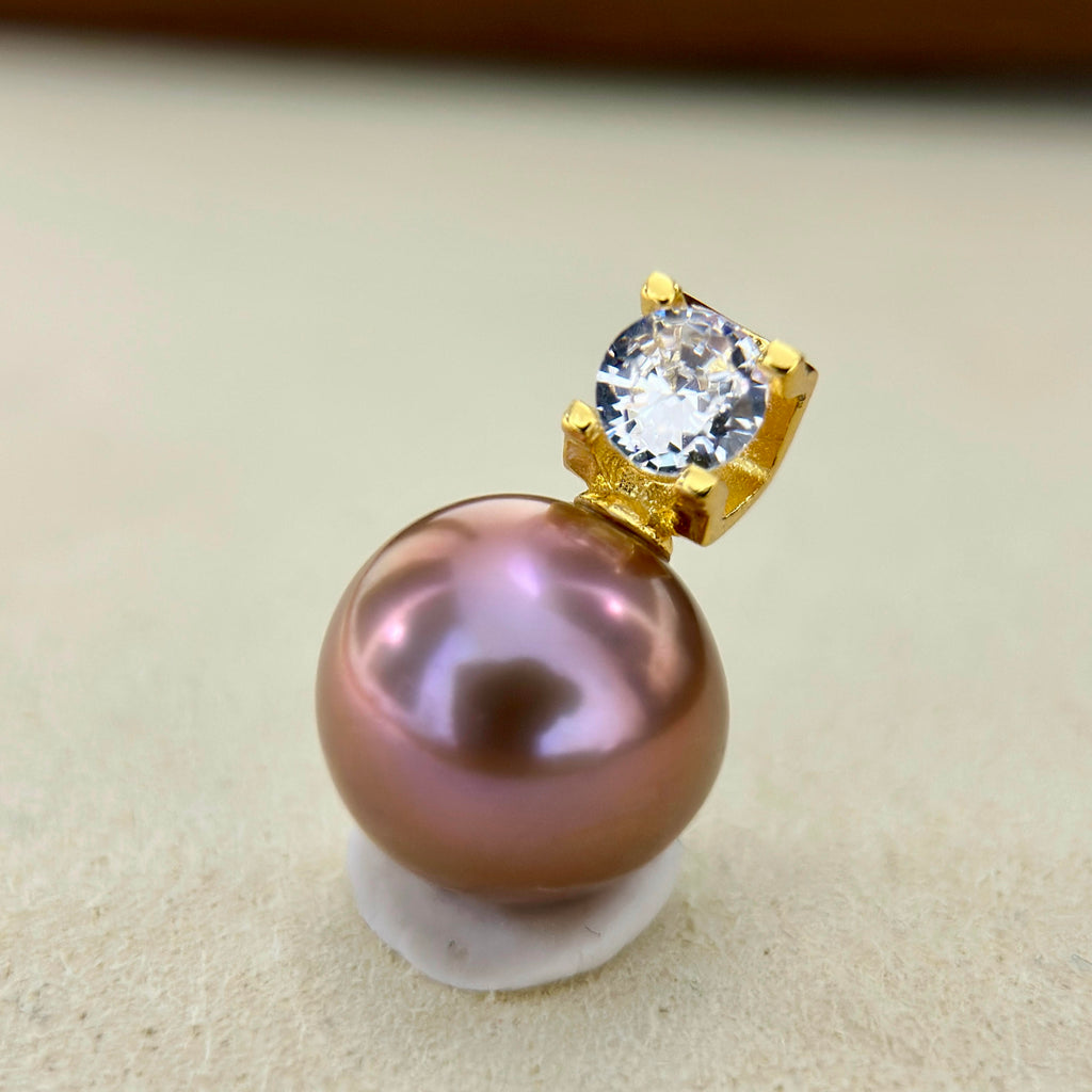 12.2mm Red Purple Pearl Pendant