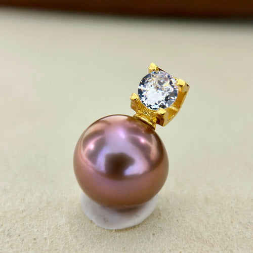 12.2mm Red Purple Pearl Pendant