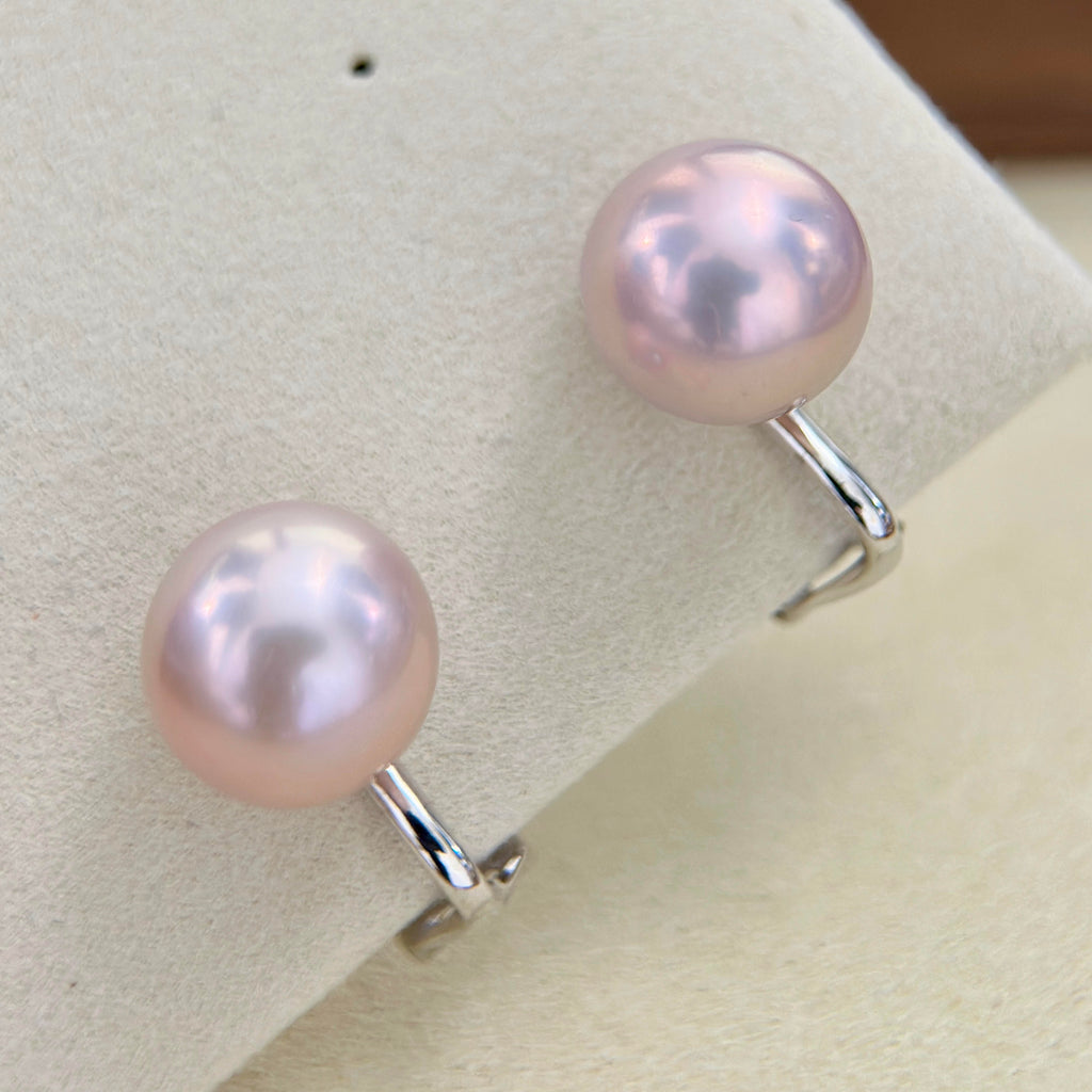 12mm Soft Pink Pearl Clip-On Earrings