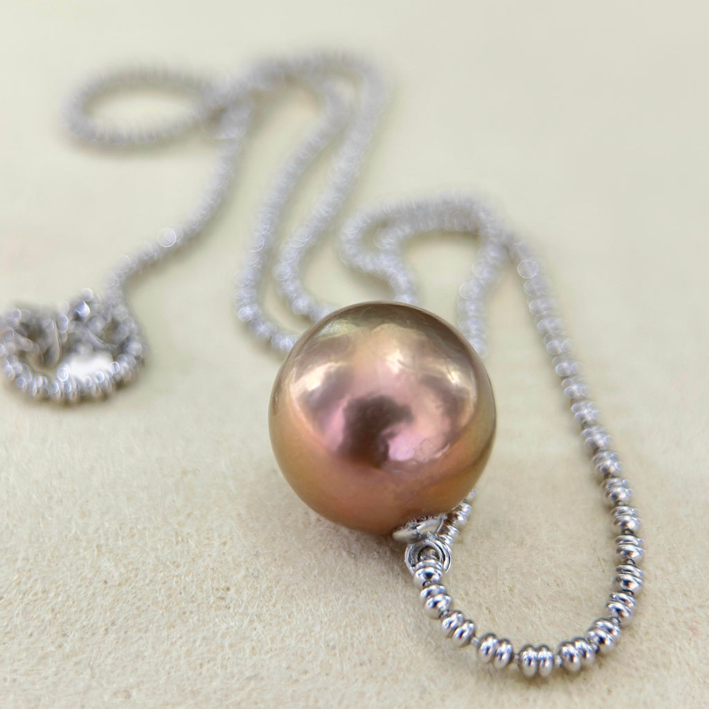 14.5mm Flaming Sun Multicolor Pearl Necklace - Unisex Jewelry