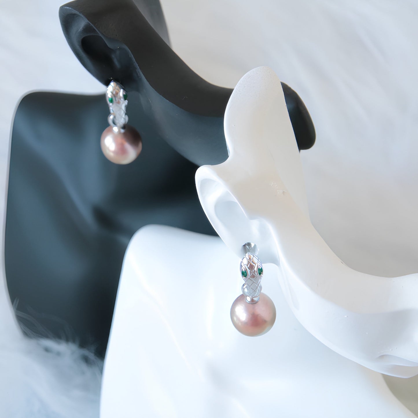 Spirit Snake Pearl Earrings