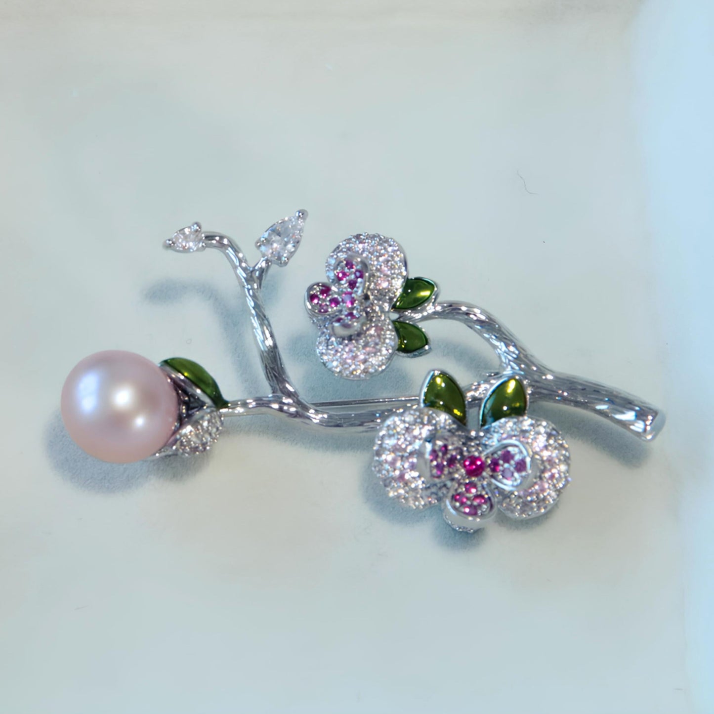 Plum Blossom Pearl Brooch