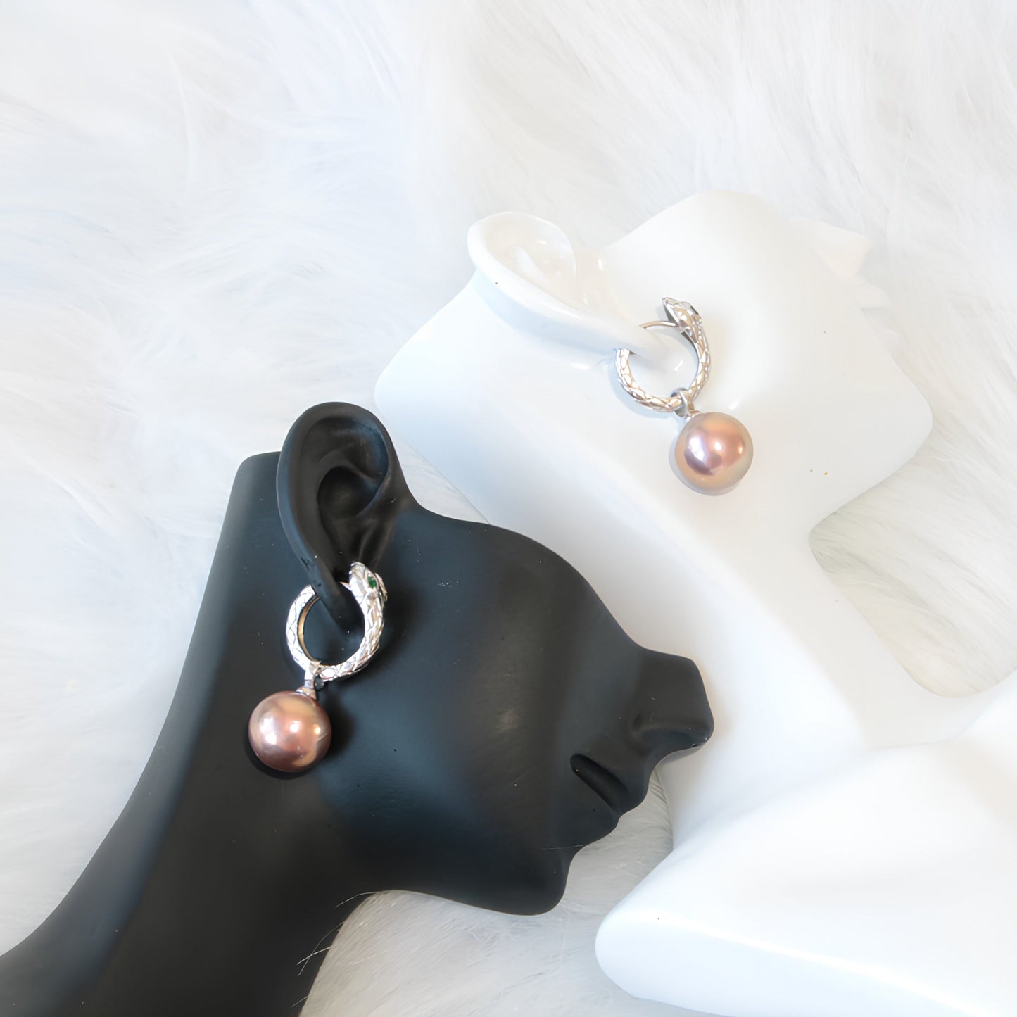 Spirit Snake Pearl Earrings