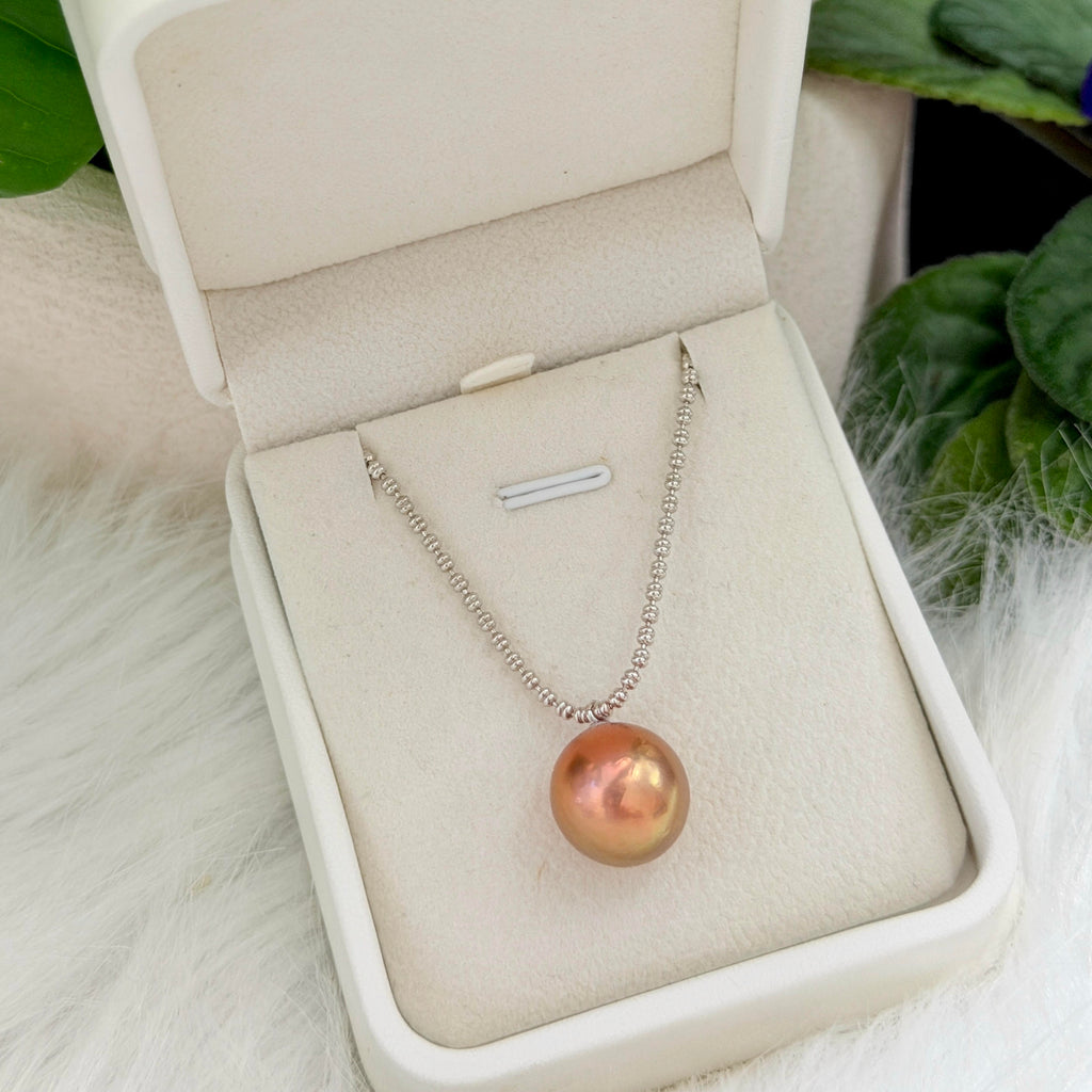 14.5mm Flaming Sun Multicolor Pearl Necklace - Unisex Jewelry