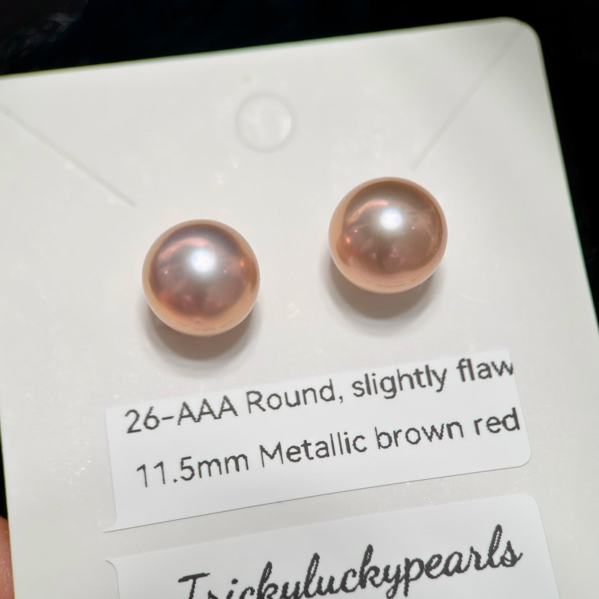 Natural Freshwater Pearl Stud Earrings | 10–13mm Pink, Purple & Metallic Pearls | Choose Your Pair
