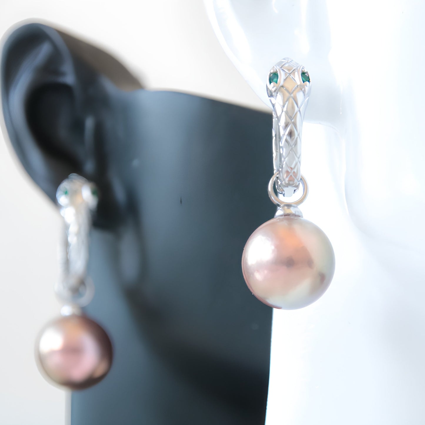 Spirit Snake Pearl Earrings