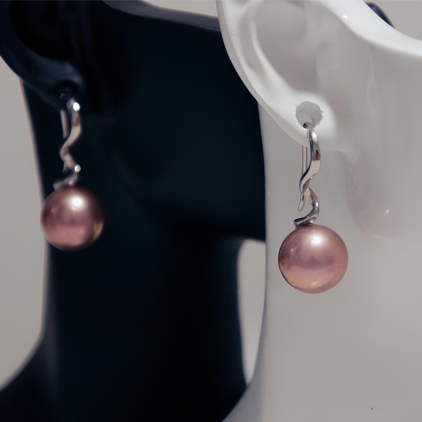 Ribbon Pearl Earrings